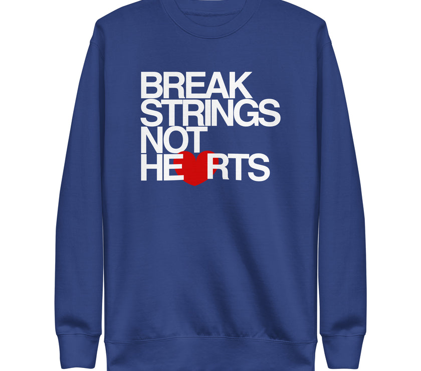 Break Strings Not Hearts by CoVA Tennis Unisex Premium Sweatshirt