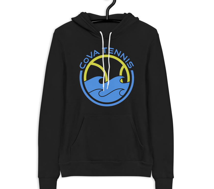 CoVA Tennis Ball & Waves Logo Unisex Light Weight hoodie