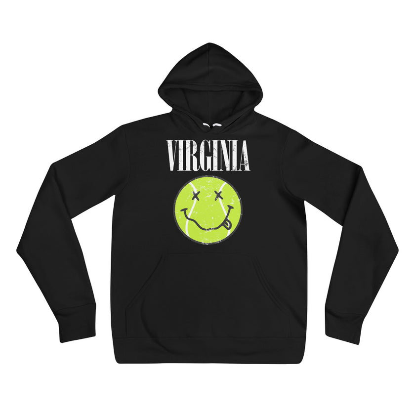 Virginia Smiley Face Tennis Ball by CoVA Tennis Unisex Lightweight hoodie