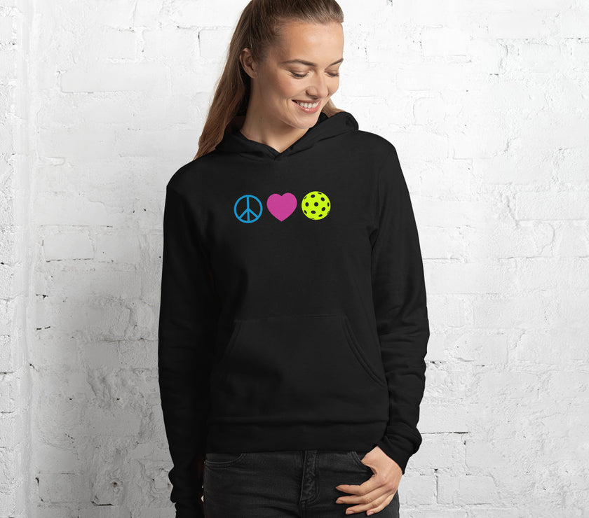 Peace Love Pickleball Unisex lightweight hoodie