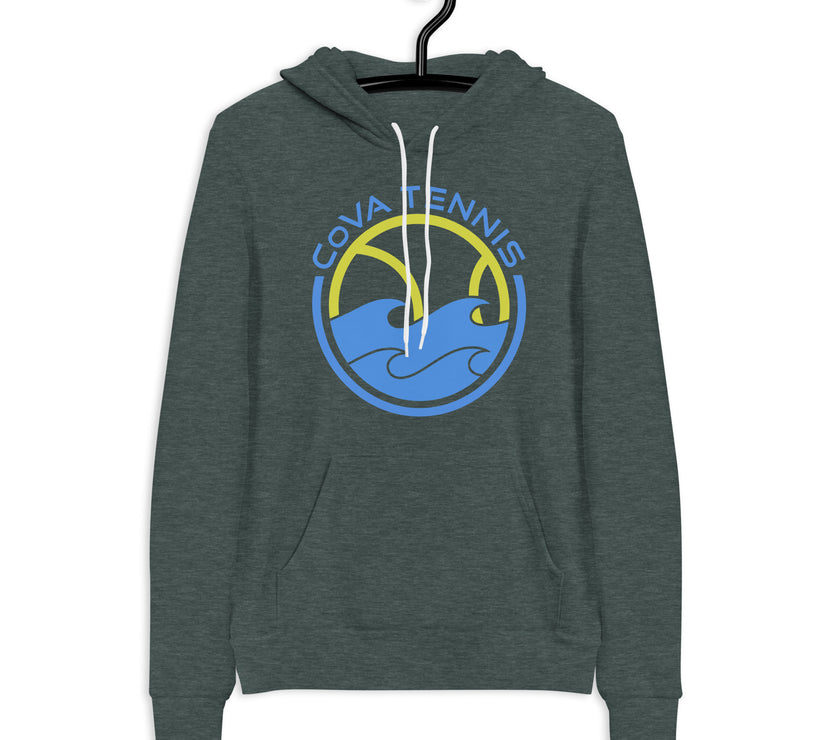 CoVA Tennis Ball & Waves Logo Unisex Light Weight hoodie