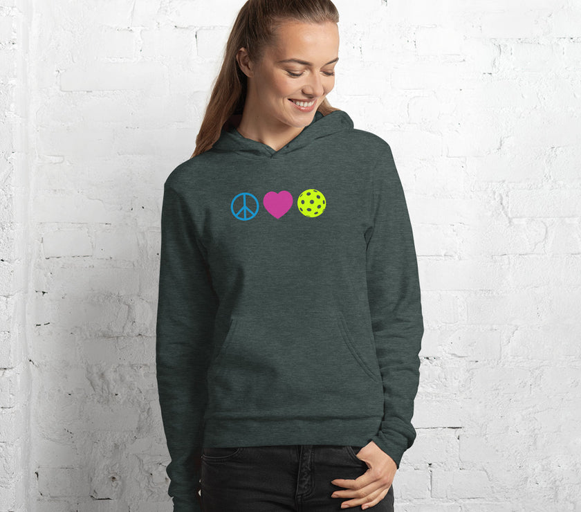 Peace Love Pickleball Unisex lightweight hoodie