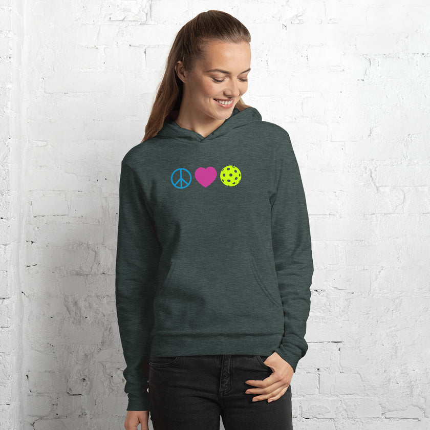 Peace Love Pickleball Unisex lightweight hoodie