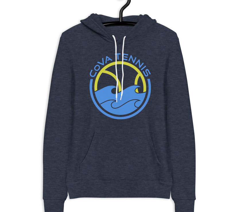 CoVA Tennis Ball & Waves Logo Unisex Light Weight hoodie