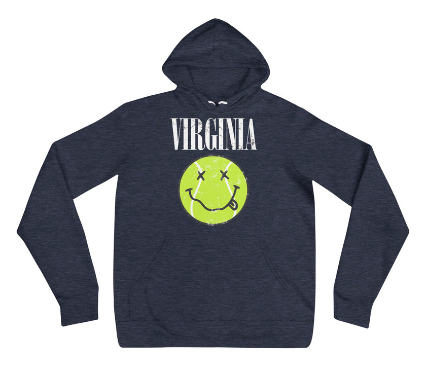 Virginia Smiley Face Tennis Ball by CoVA Tennis Unisex Lightweight hoodie