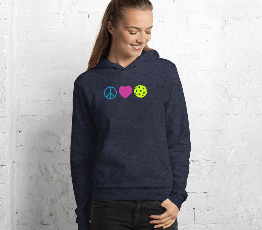 Peace Love Pickleball Unisex lightweight hoodie