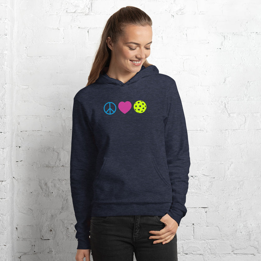 Peace Love Pickleball Unisex lightweight hoodie