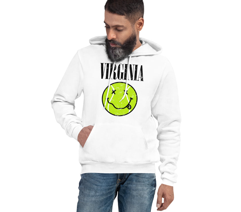 Virginia Smiley Face Tennis Ball by CoVA Tennis Unisex Lightweight hoodie