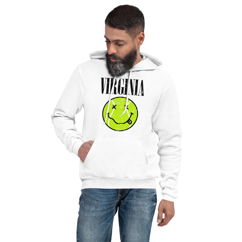 Virginia Smiley Face Tennis Ball by CoVA Tennis Unisex Lightweight hoodie