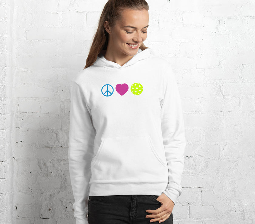 Peace Love Pickleball Unisex lightweight hoodie