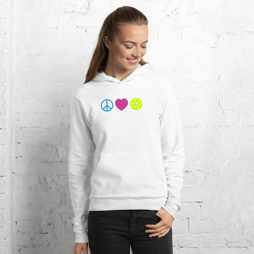 Peace Love Pickleball Unisex lightweight hoodie