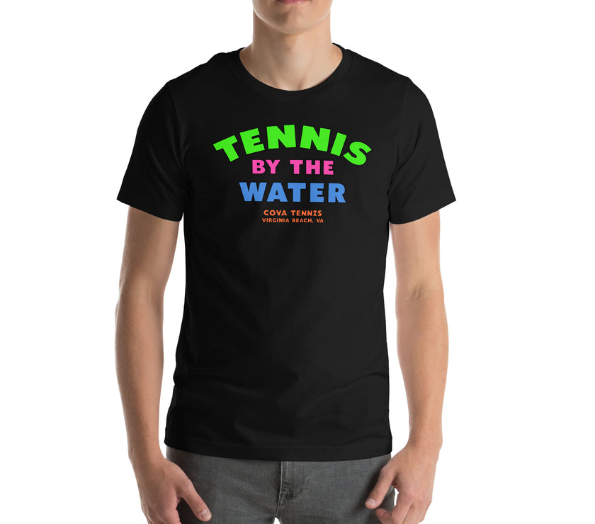 Tennis By The Water Unisex t-shirt by CoVA Tennis