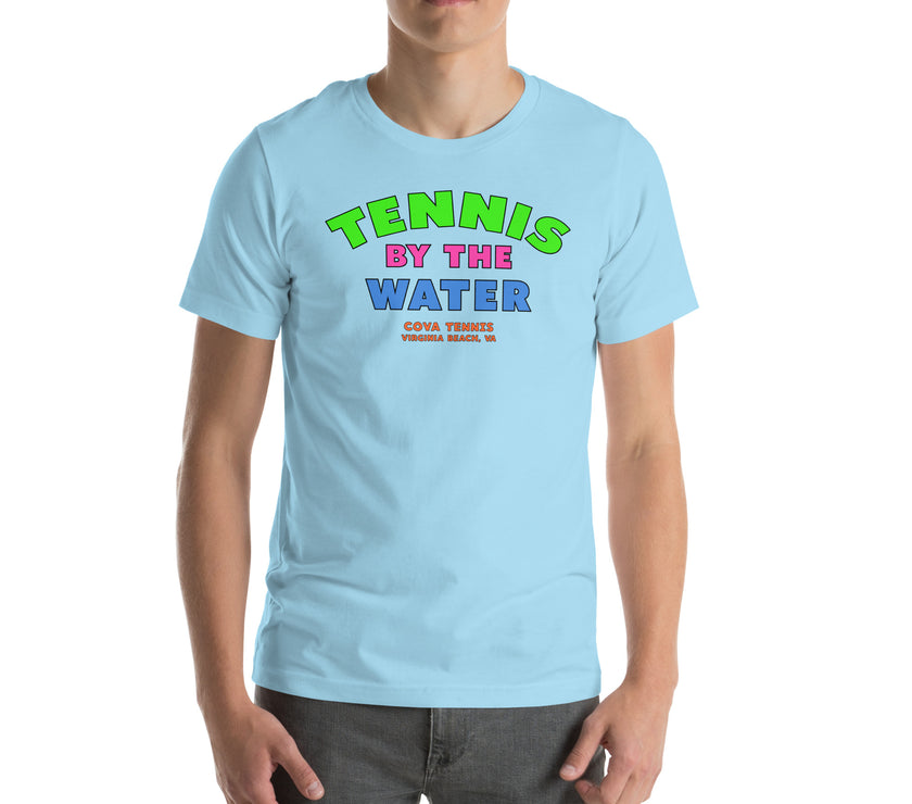 Tennis By The Water Unisex t-shirt by CoVA Tennis