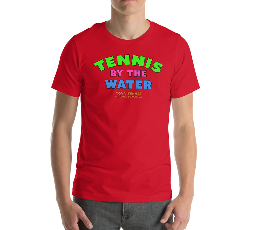 Tennis By The Water Unisex t-shirt by CoVA Tennis