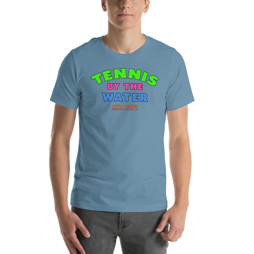 Tennis By The Water Unisex t-shirt by CoVA Tennis