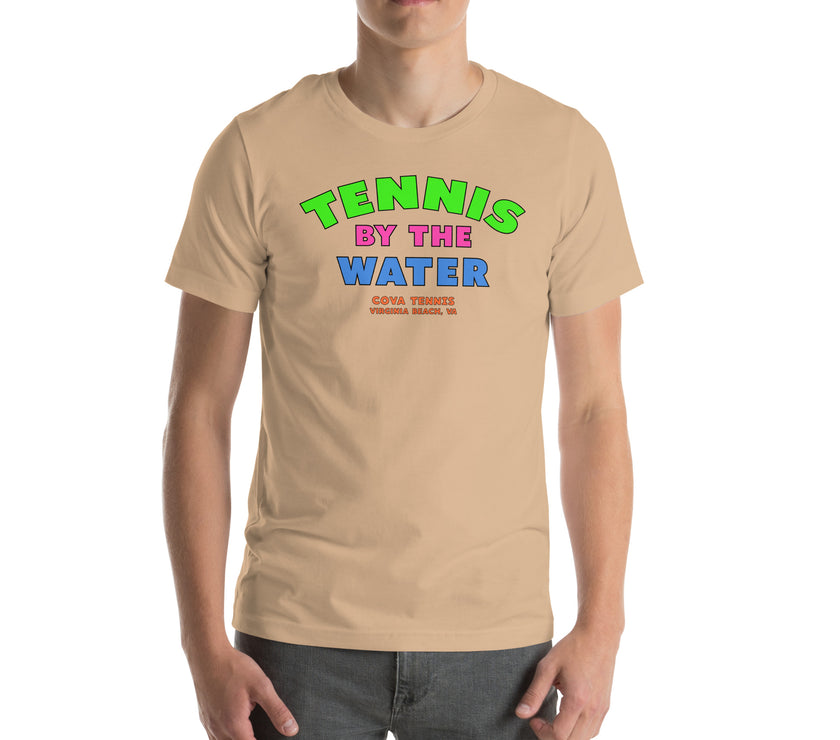 Tennis By The Water Unisex t-shirt by CoVA Tennis