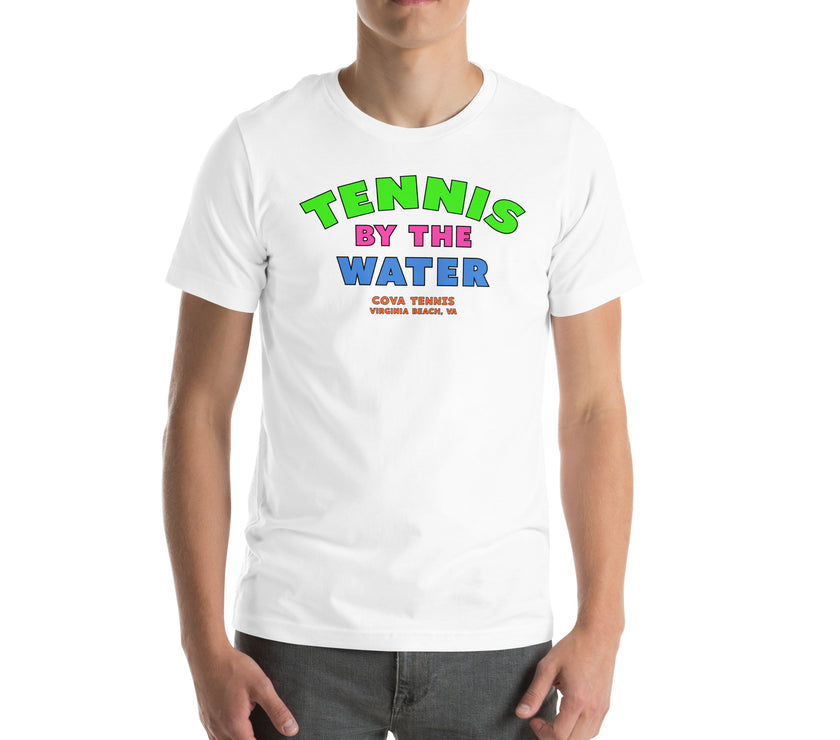 Tennis By The Water Unisex t-shirt by CoVA Tennis