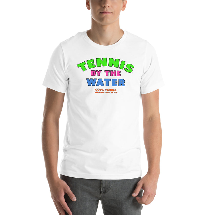 Tennis By The Water Unisex t-shirt by CoVA Tennis