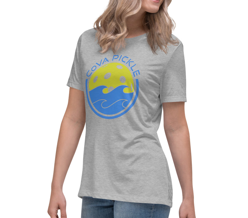 CoVA Pickle Ball & Waves Women's Relaxed T-Shirt