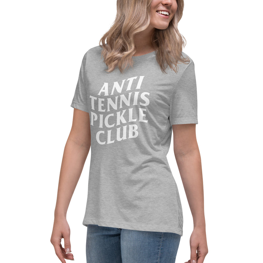 Anti Tennis Pickleball Club Women's Relaxed T-Shirt