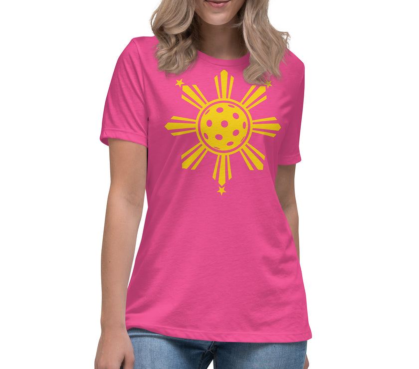 CoVA Pickleball Sun & Stars Women's Relaxed T-Shirt