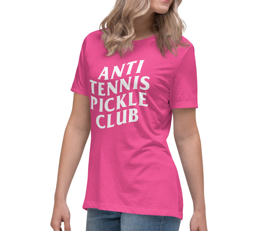 Anti Tennis Pickleball Club Women's Relaxed T-Shirt