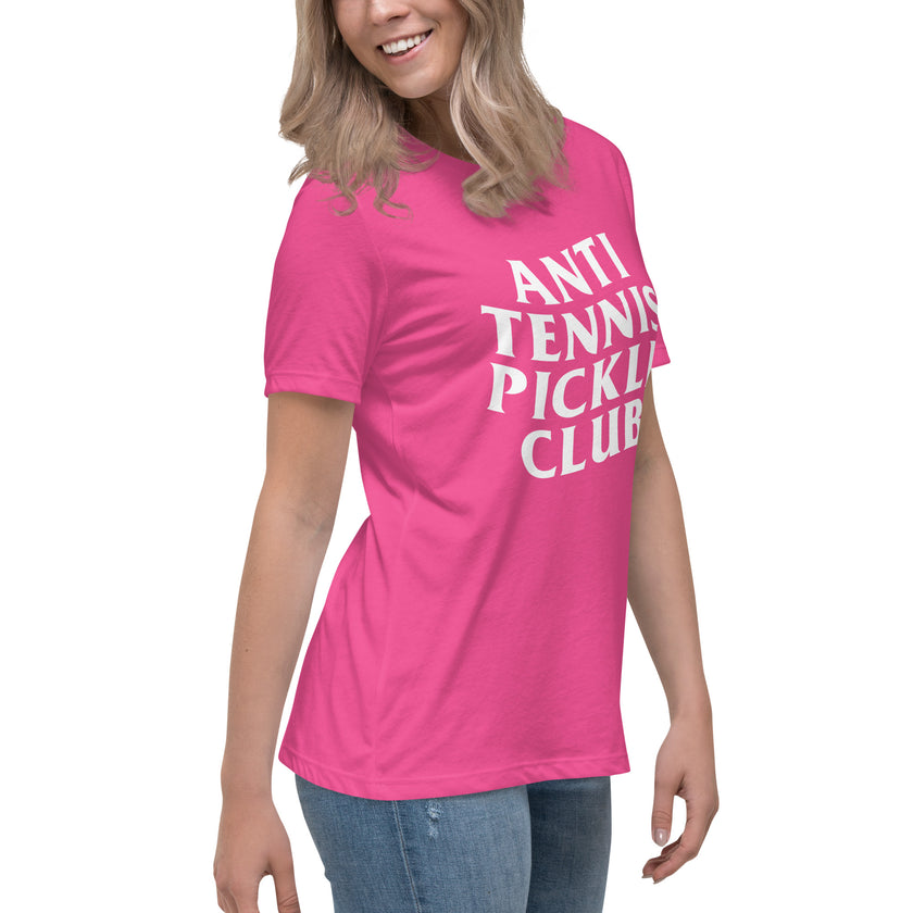 Anti Tennis Pickleball Club Women's Relaxed T-Shirt