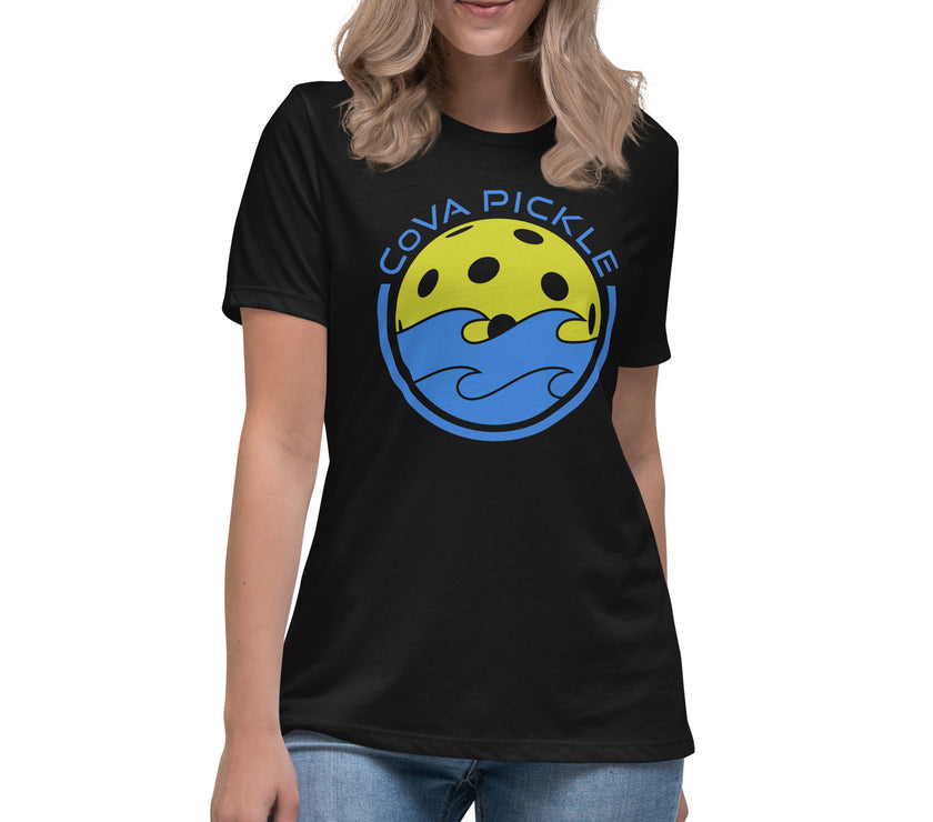 CoVA Pickle Ball & Waves Women's Relaxed T-Shirt