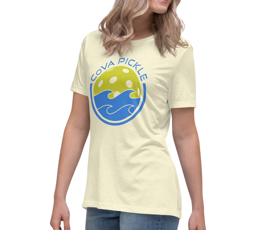 CoVA Pickle Ball & Waves Women's Relaxed T-Shirt