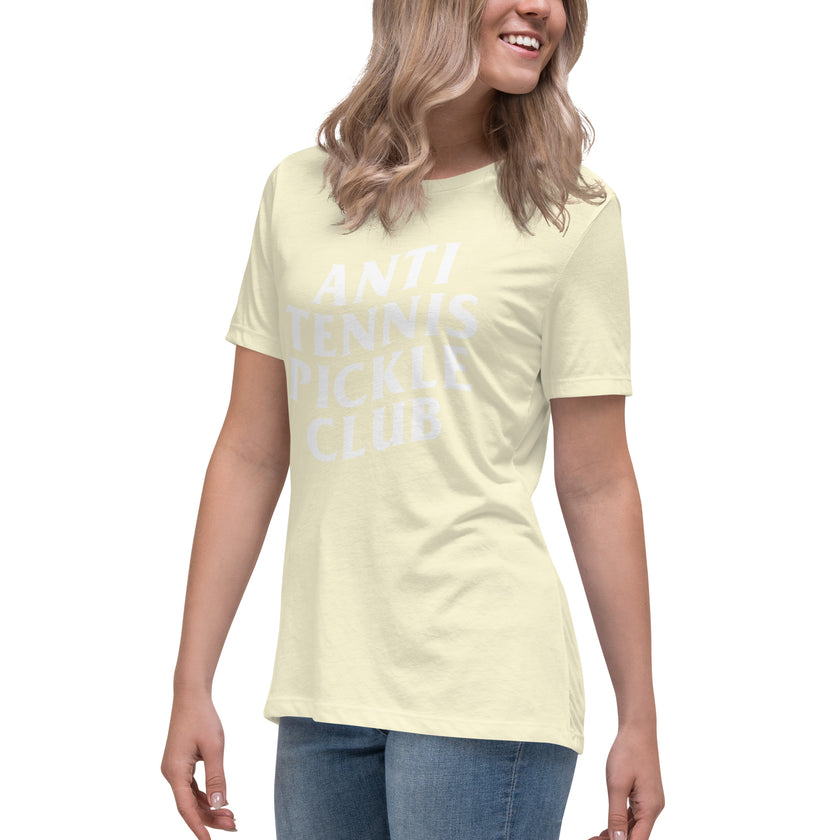 Anti Tennis Pickleball Club Women's Relaxed T-Shirt