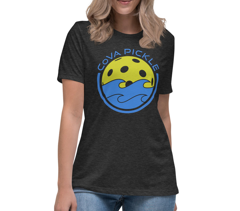 CoVA Pickle Ball & Waves Women's Relaxed T-Shirt