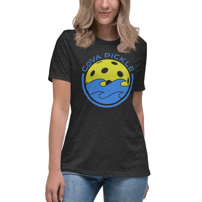 CoVA Pickle Ball & Waves Women's Relaxed T-Shirt