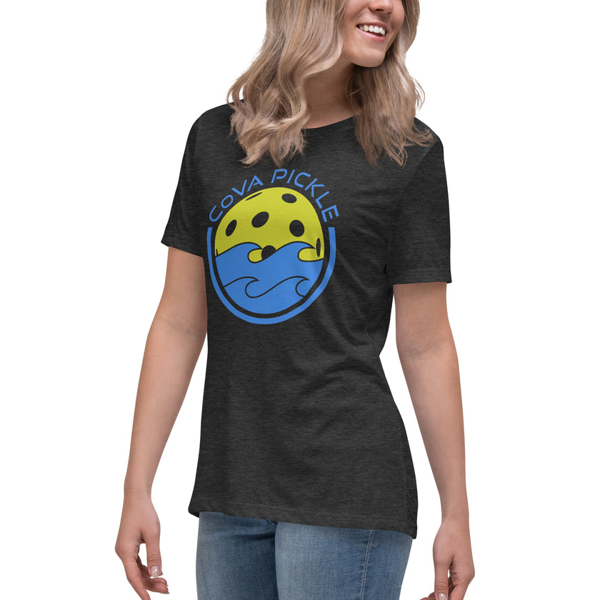 CoVA Pickle Ball & Waves Women's Relaxed T-Shirt