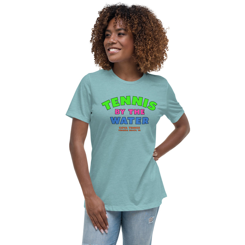 Tennis By The Water Women's Relaxed T-Shirt by CoVA Tennis