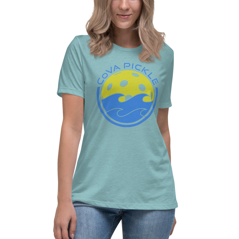 CoVA Pickle Ball & Waves Women's Relaxed T-Shirt