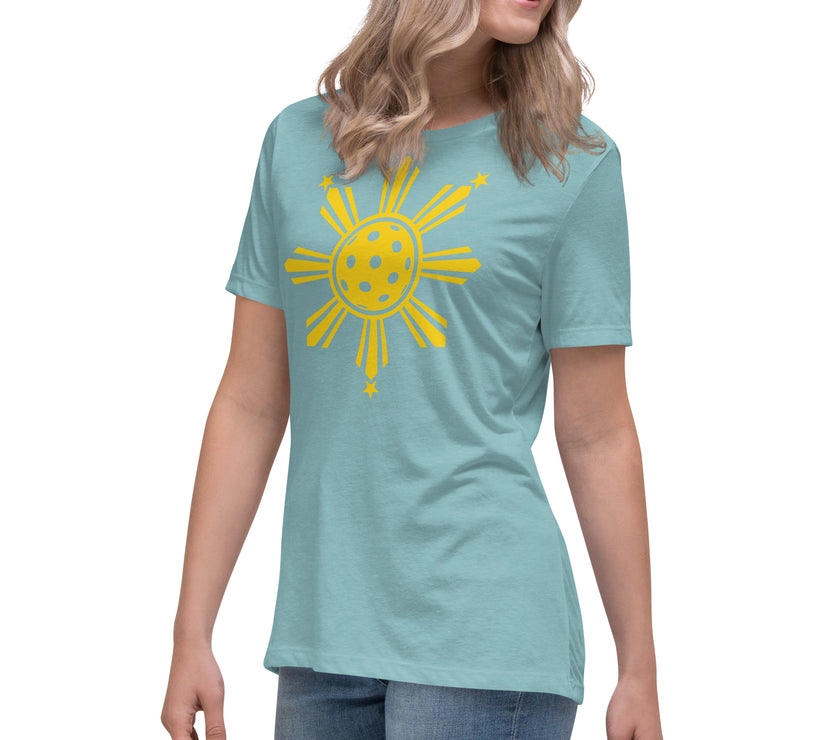 CoVA Pickleball Sun & Stars Women's Relaxed T-Shirt