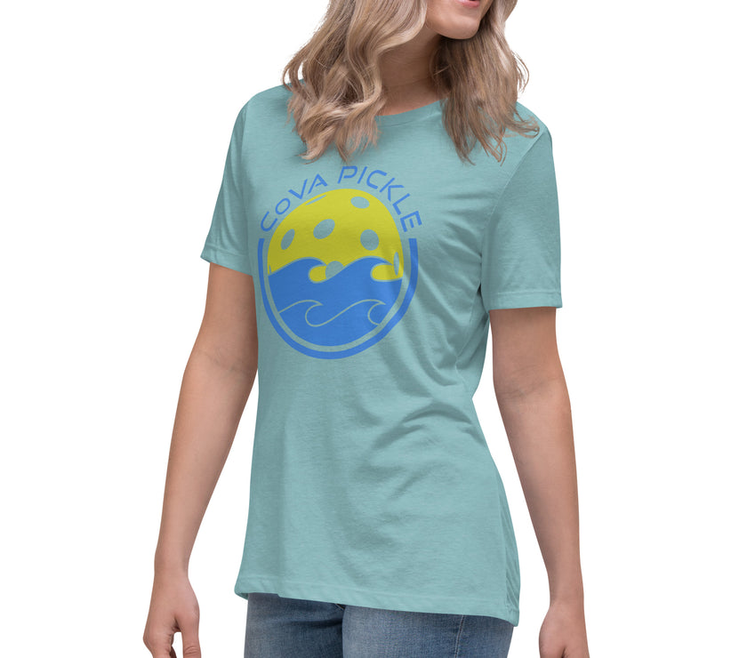 CoVA Pickle Ball & Waves Women's Relaxed T-Shirt