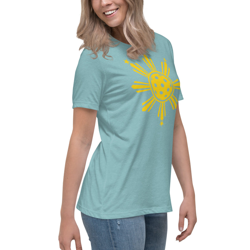 CoVA Pickleball Sun & Stars Women's Relaxed T-Shirt