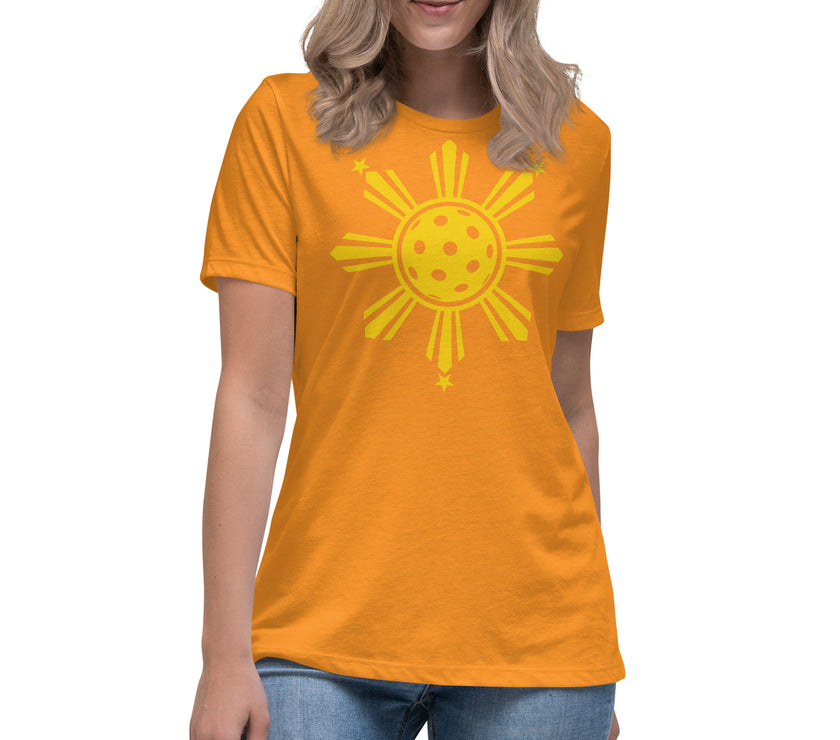 CoVA Pickleball Sun & Stars Women's Relaxed T-Shirt