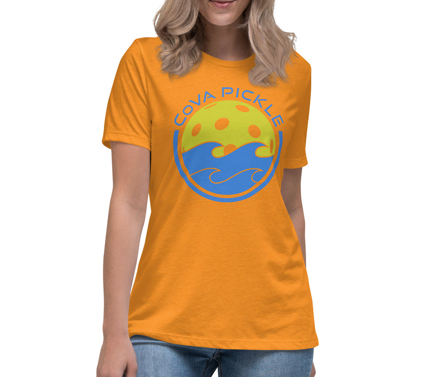 CoVA Pickle Ball & Waves Women's Relaxed T-Shirt