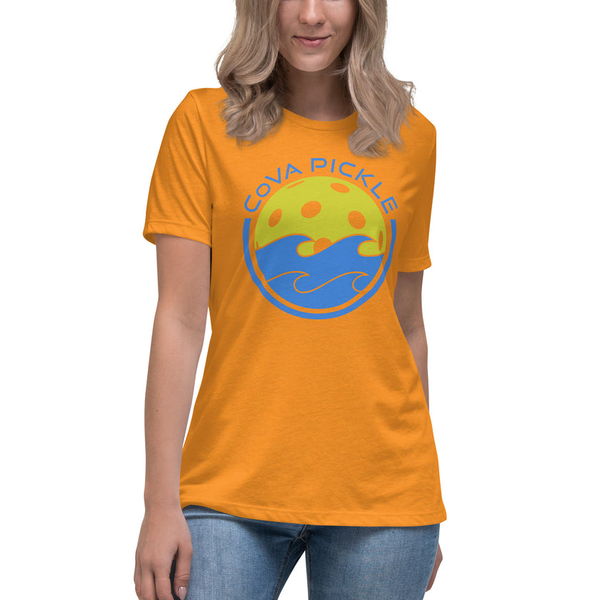 CoVA Pickle Ball & Waves Women's Relaxed T-Shirt