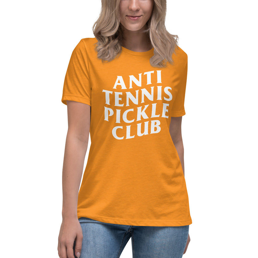 Anti Tennis Pickleball Club Women's Relaxed T-Shirt