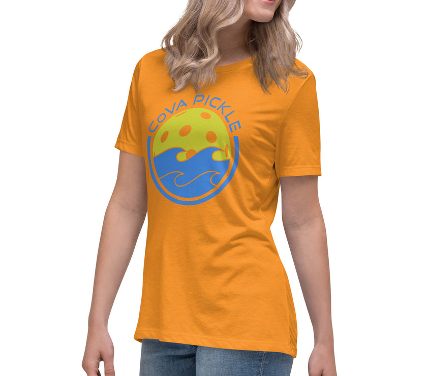 CoVA Pickle Ball & Waves Women's Relaxed T-Shirt