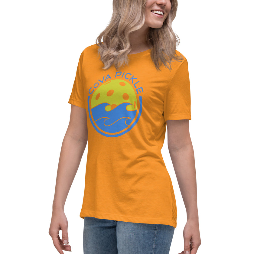 CoVA Pickle Ball & Waves Women's Relaxed T-Shirt