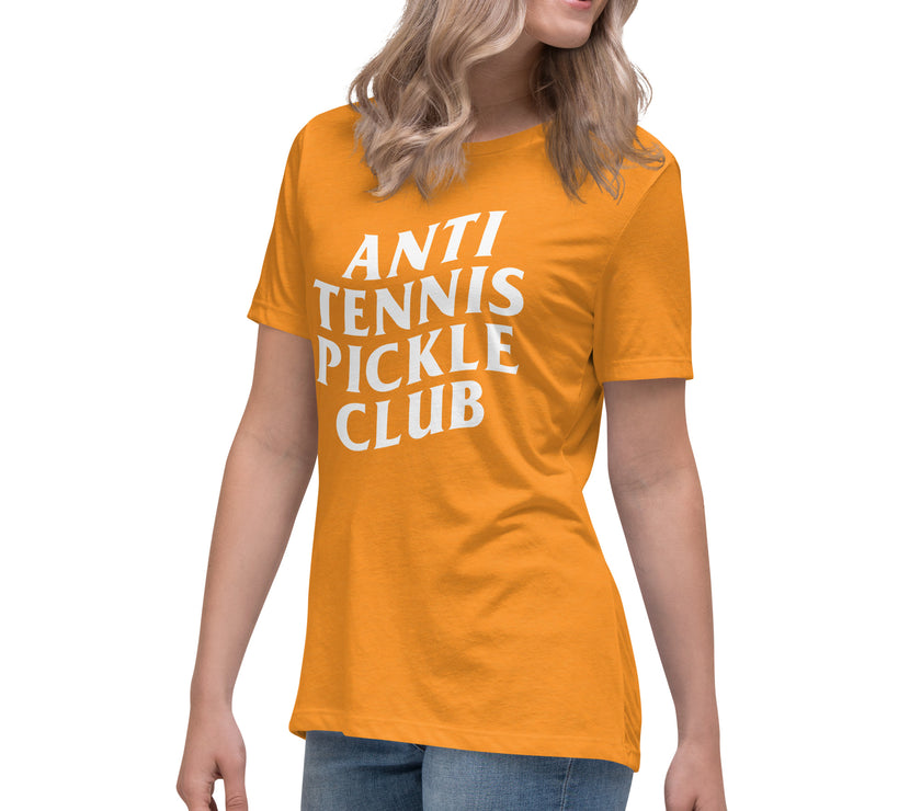 Anti Tennis Pickleball Club Women's Relaxed T-Shirt