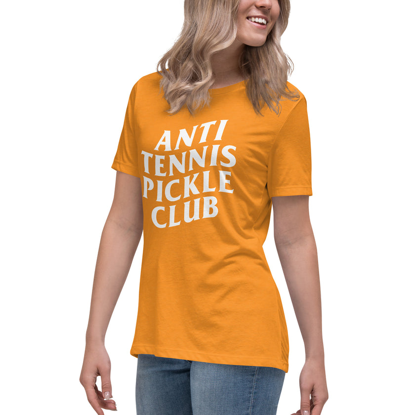 Anti Tennis Pickleball Club Women's Relaxed T-Shirt