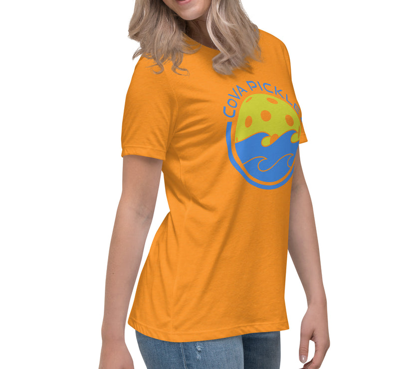 CoVA Pickle Ball & Waves Women's Relaxed T-Shirt