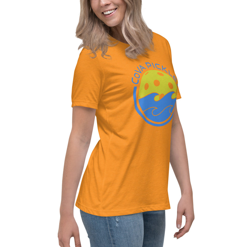 CoVA Pickle Ball & Waves Women's Relaxed T-Shirt