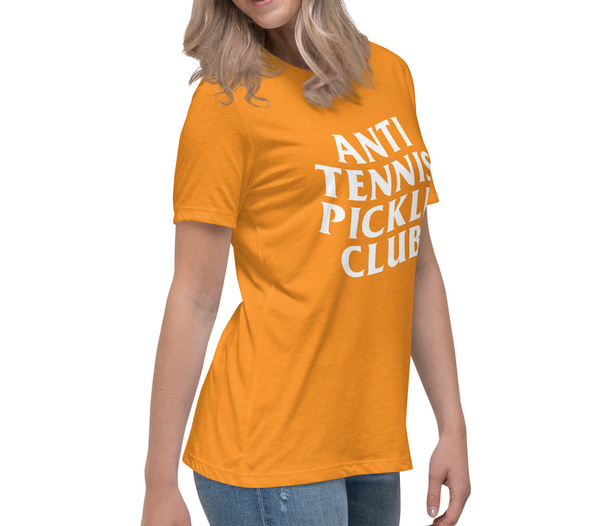 Anti Tennis Pickleball Club Women's Relaxed T-Shirt