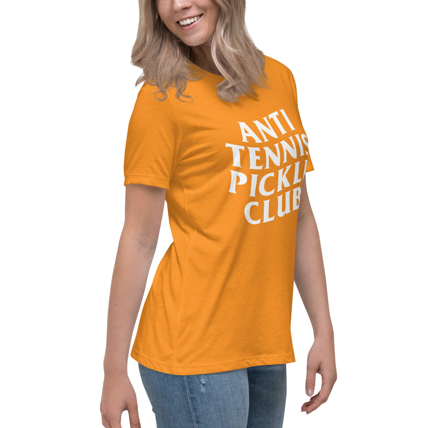 Anti Tennis Pickleball Club Women's Relaxed T-Shirt